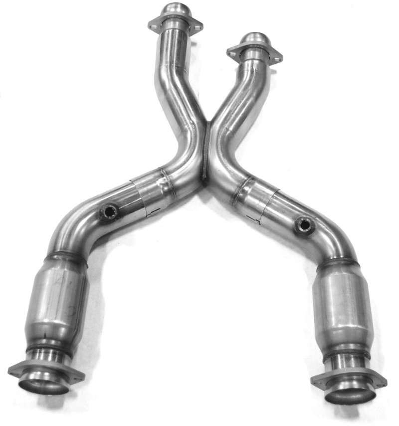 Ford Cobra Performance Exhaust - Kooks Headers - Cat X-Pipe, 3in In x 2 1/2in OEM Out, Stainless Steel - `99-`04